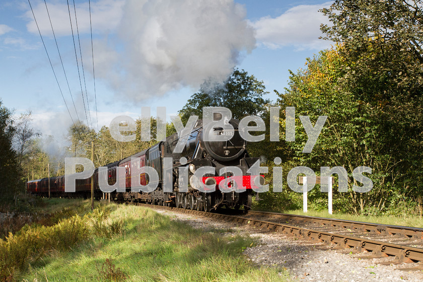 LPISD-STM-CO-0007 
 Stanier Black 5 45305 approaches Oxenhope station with the 14:30 Keighley-Oxenhope passenger train on 10th October 2014. This was the first day of the Autumn Steam Gala. 
 Keywords: Preserved, Eastern, LNER, Yorkshire, Keighley, Steam, Stanier, Passenger, Colour, Black 5, 45305, KWVR, 2014