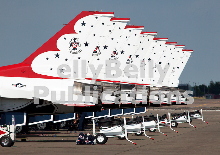 IMG 7444-copy 
 The US Air Force Thunderbirds display team line-up at RAF Waddington on July 2nd 2011. 
 Keywords: Digital, ISO, John Stiles, Thunderbirds, F-16, United Kingdom, RAF Coningsby