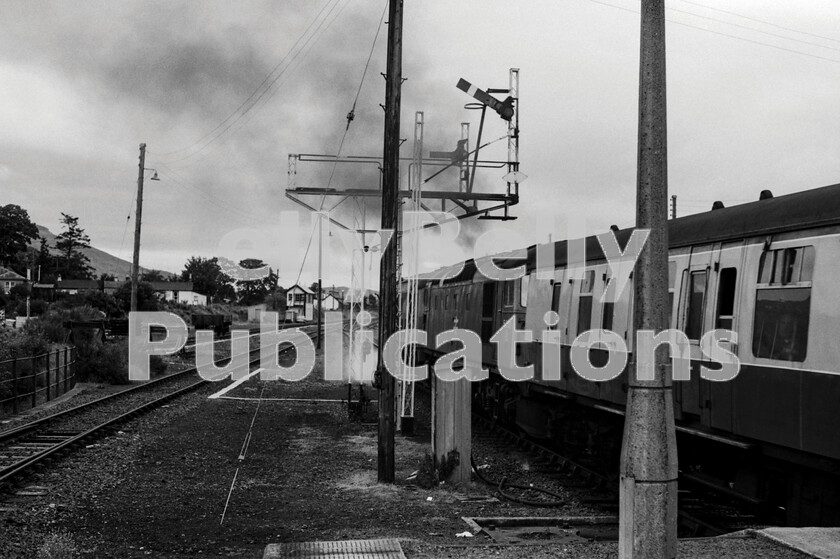 LPPC DSL BW 00728 
 The clankety-clank tickover of the two Sulzer Type 2s has increased in rhythm and, more than anything, volume as the first Perth to Inverness train of the day gathers itself together and heads away from the down platform at Aviemore. It would have been difficult to hear anything anyone nearby was saying whilst all this was going on such was the amount of sound the two locos were emitting as the driver would have been anxious not to lose minutes before the next stop at Carrbridge on these tightly timed services. 
 Keywords: Digital, Rights Managed, Stock