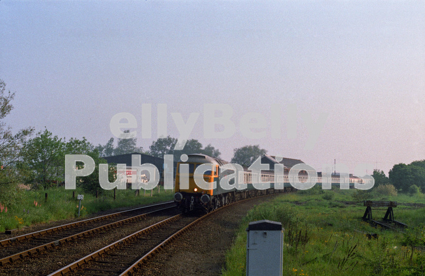 LPAP-DSL-CO-0057 
 With a NENTA tour to Bristol, 47579 'James Nightall GC ' slows for the Beccles stop, 2nd June 1984. 
 Keywords: BR, Eastern, LNER, Suffolk, Beccles, Diesel, BR, Passenger, Colour, Class47, 47579, D1778, IM, 1984