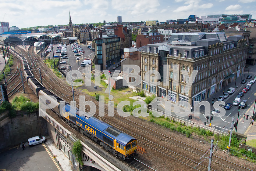 LPIS-D-DSL-CO-0049 
 GBRf Class 66, 66701, heads towards Lynemouth Power Station with 6N96 from Tyne Coal Terminal on 20th June 2014. 
 Keywords: 2014, 66701, 6N96, Class 66, Coal, Digital, Freight, GBRf, Newcastle, Rights Managed, Stock, Tyne and Wear