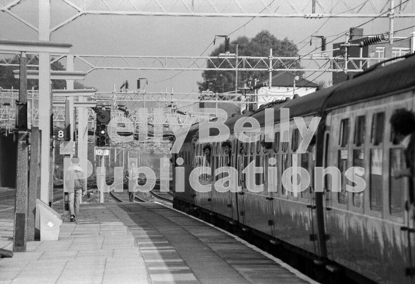 LPPC DSL BW 0831 
 On16th June 1984, the RCTS/SEG railtour, The Birmingham Boomerang is about to depart from Watford Junction.. The route taken was of great interest incorporating rare mileage in London, the West Midlands, South Wales and the Bristol area. Starting from London Waterloo, the Reading line was taken turning right at New Kew Junction to South Acton, then right at Acton Canal Wharf to enter Willesden Yards and then access the West Coast Main Line towards Birmingham at Wembley Central turning right at Stechford for Bescot and Walsall. Departing via Pleck Junction and Wolverhampton the train headed for Shrewsbury taking the Abbey Foregate Curve to head south through Hereford to Maindee Junction where it headed into the Llanwern Steelworks complex to emerge onto the up goods line and the Severn Tunnel. Out of the tunnel it was right at Patchway and then to Hallen Marsh Junction and Avonmouth to Bristol, turning left at Dr Days and then via North Somerset Junction to Bath before turning right at Bathampton and left at Bradford Junction to regain the WR main line at Thingley Junction. Finally, it turned right at Reading and headed back to Waterloo.